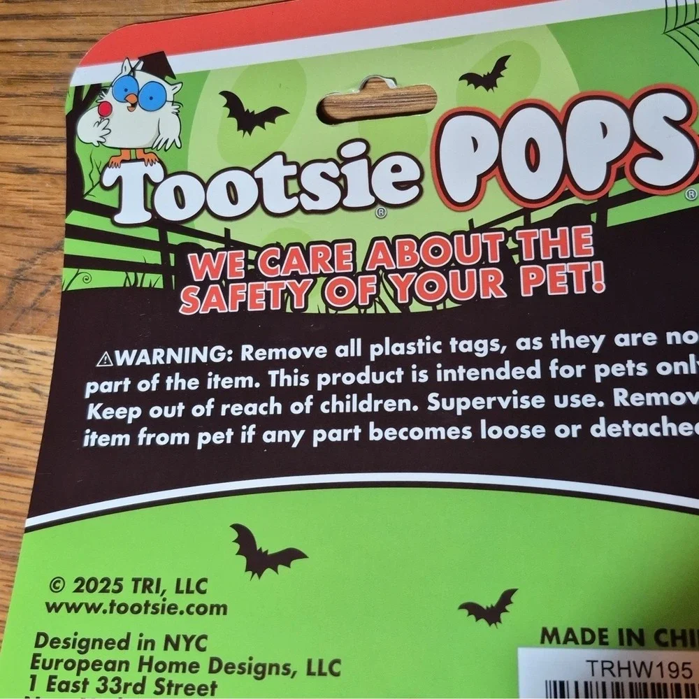 Tootsie Pops Tootsie Pop Halloween Tug Pal Plush Squeaky Rope Dog Toy TRHW195